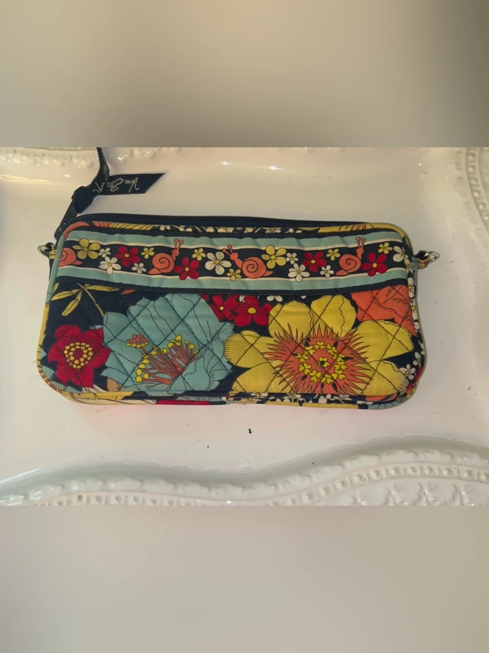 Vera Bradley wristlet in the Happy Snails pattern